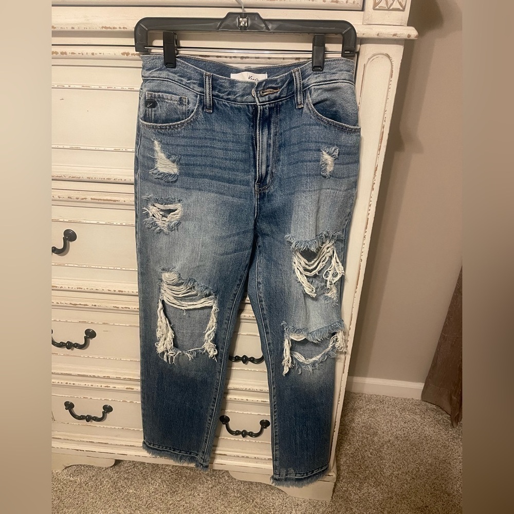 Kancan Distressed Mom Jeans - Picture 4 of 12